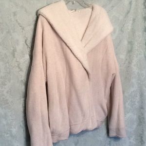 Hooded cashmere/Sherpa lined jacket